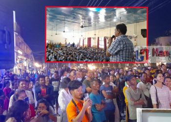 महापुरुषको बिर्तामोडमा भव्य कन्सर्ट , रचना र हरिबंशको गीतमा झुमे दर्शक (VDO)