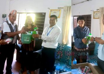 वडा नं ५ द्वारा निजि तथा सरकारी बिधालयहरुलाई स्वस्थ्य सामाग्री बितरण