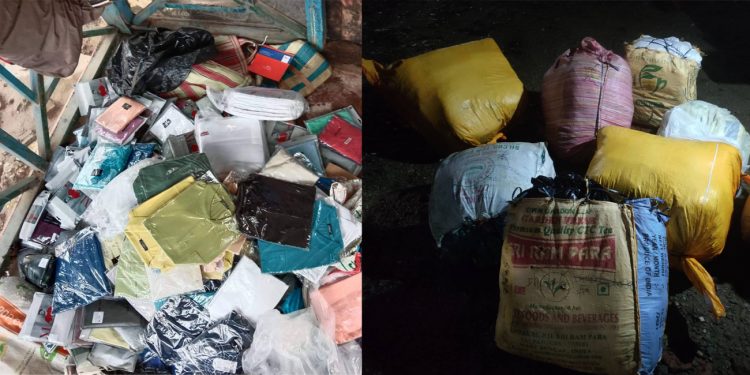 तिहारको मुखैमा झापाबाट अवैध कपडाहरु बरामद