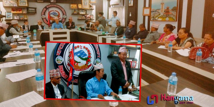 मेयर साम्पाङ्गले माफी नमागेपछी धरानको कार्यपालिका बैठक स्थगित