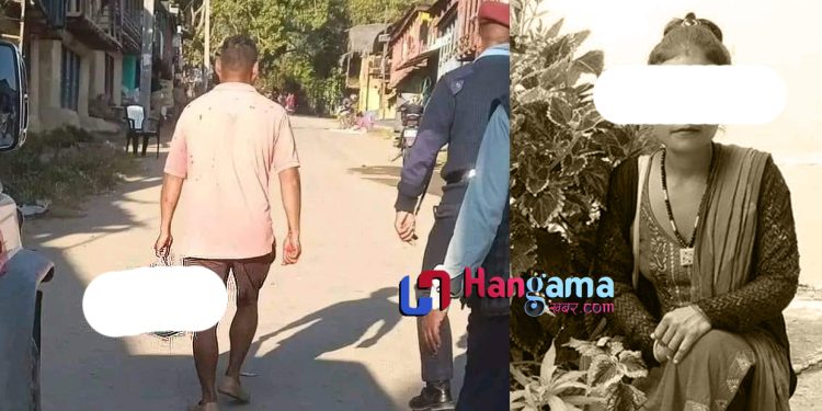 क्रूर श्रीमान् , आफ्नै पत्नीको टाउको काटेर प्लास्टिकमा बोकेर हिंडे