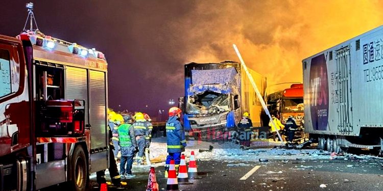 ४९ सवारीसाधन  एकआपसमा ठोकिदा १६ जनाको मृत्यु