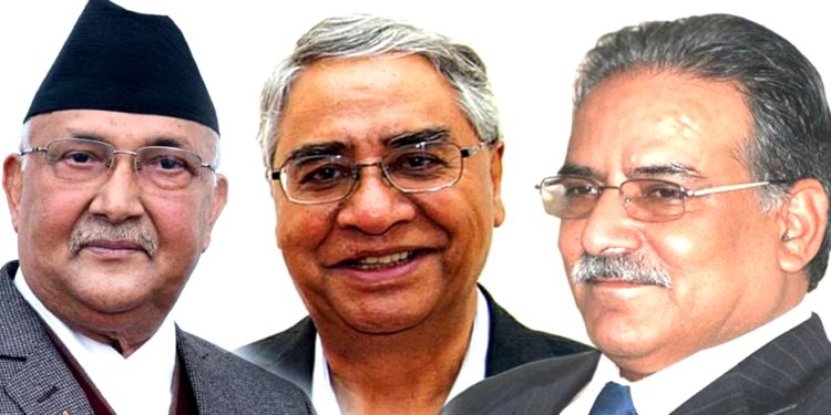 रास्वपा बाहिरएपछी देउवा ,ओली र प्रचण्डवीच भेटघाट