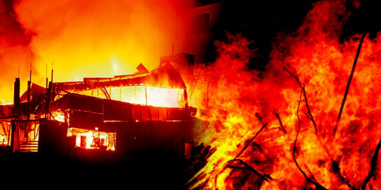 उदयपुरको एक घरमा आगलागी , घरका दुई बालबालिकाको मृत्यु