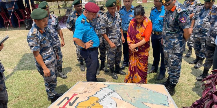 सुनसरी जिल्लाको सिमावर्ती इलाकाको निरीक्षण तथा अनुगमन