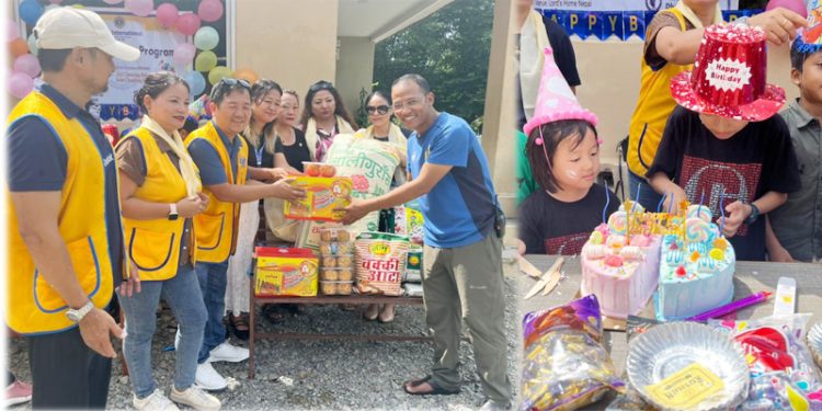 लायन्स क्लब अफ धरान क्यापेबलद्वारा लर्डस होमलाई खाद्यान्न प्रदान