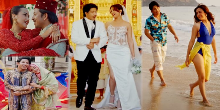 ‘बसन्त’ को गीतमा प्रकाश र स्वस्तिमाको हिन्दू, मुस्लिम र इसाई परम्पराको विवाह